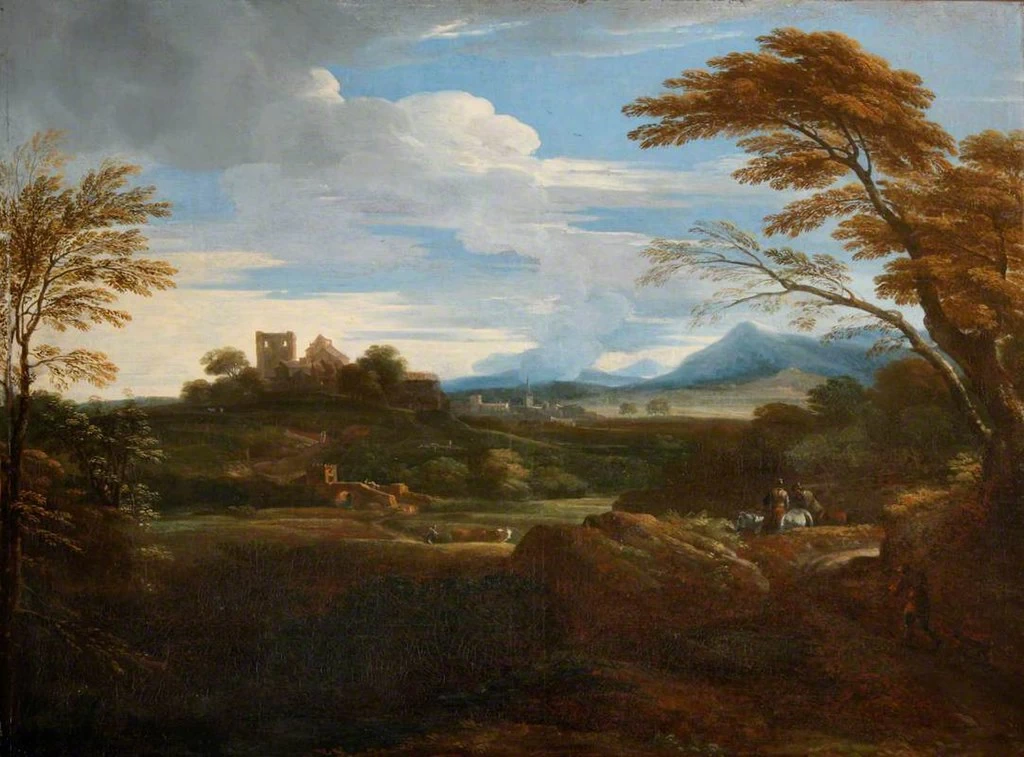 Un paesaggio meridionale con pastori e una città lontana - National Trust